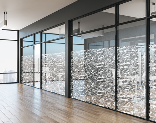 Ascent decorative window film installed on architectural glass in Dubai and Abu Dhabi