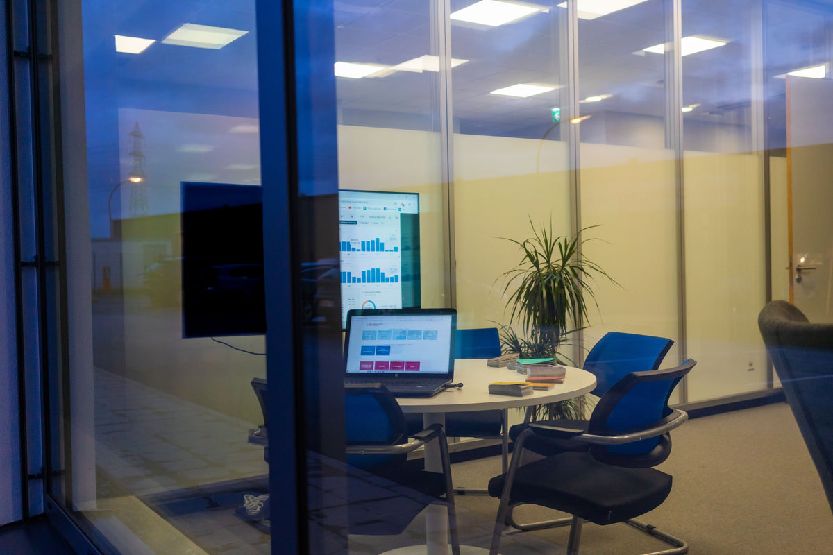 DATA JAMMER privacy window film Dubai for office glass partitions and windows