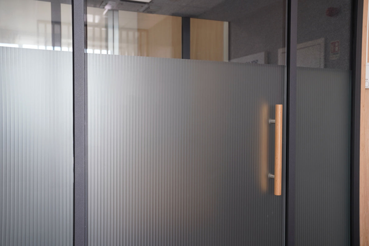Mat Vogue 12 decorative window film installed on architectural glass in Dubai and Abu Dhabi