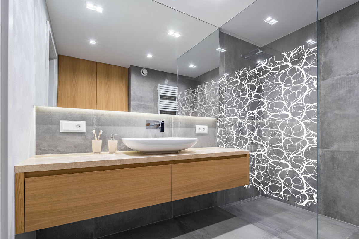 Ripple decorative window film installed on architectural glass in Dubai and Abu Dhabi