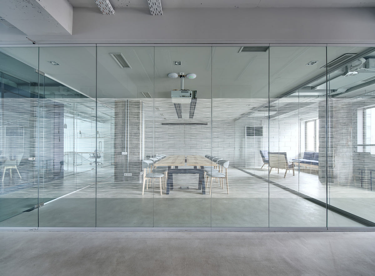 Swing decorative window film installed on architectural glass in Dubai and Abu Dhabi