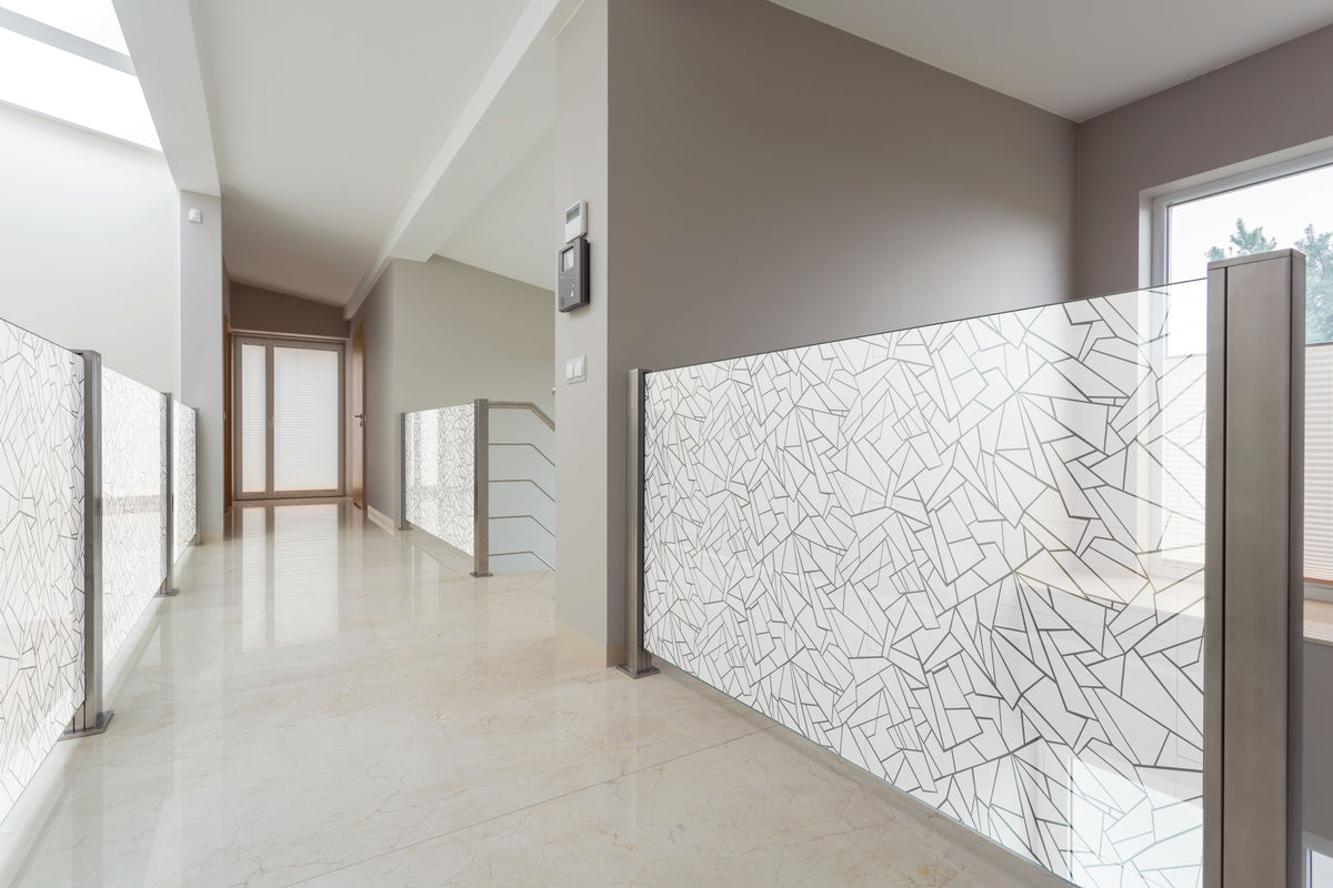 Vitra decorative window film installed on architectural glass in Dubai and Abu Dhabi